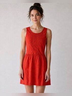 GAP Coral Eyelet Summer Dress Size 2